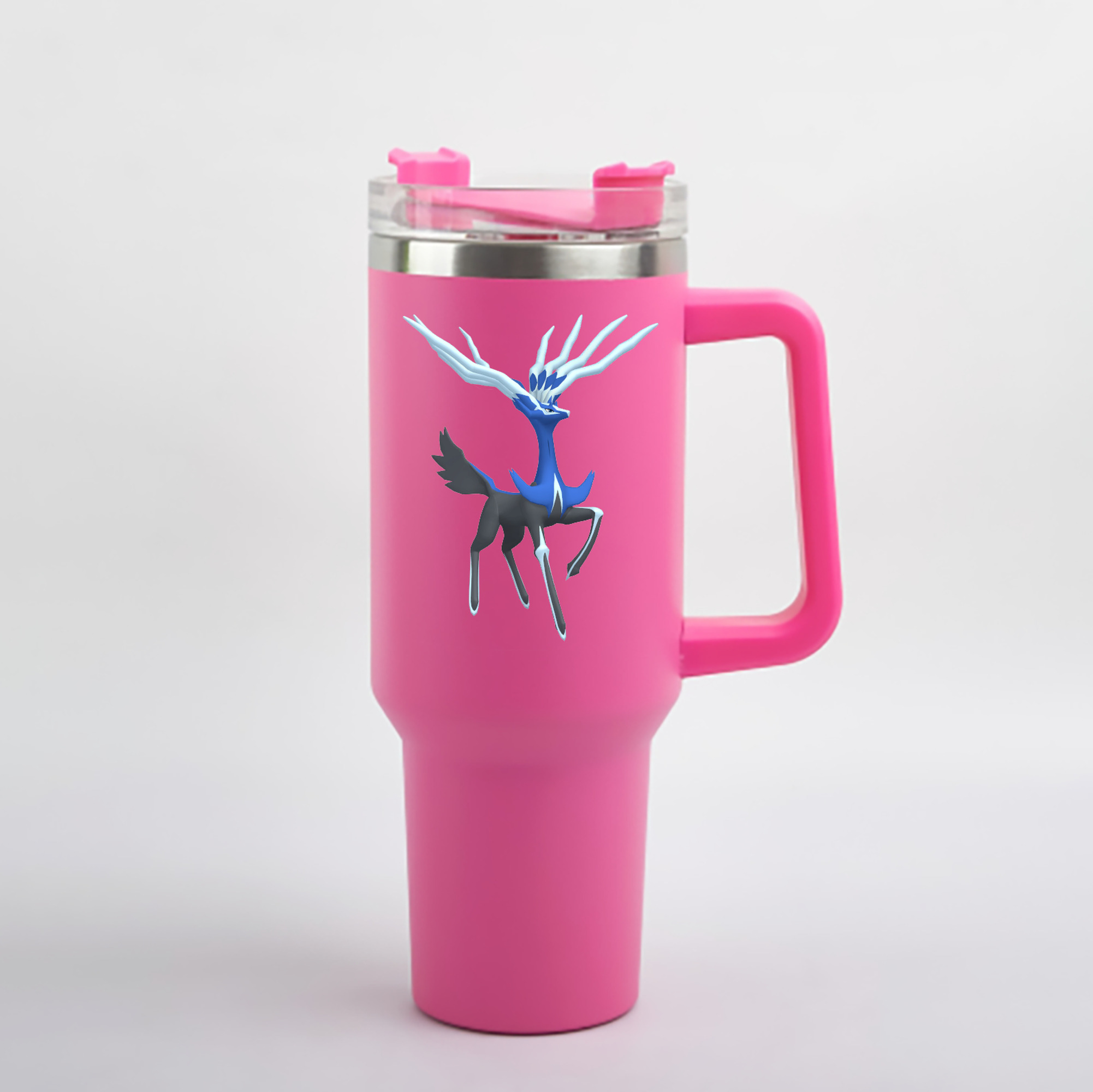 （画像用） ポケットモンスター Pokémon 1200mL車用タンブラー - クリスタルステッカー（プラスチックストロー付き）